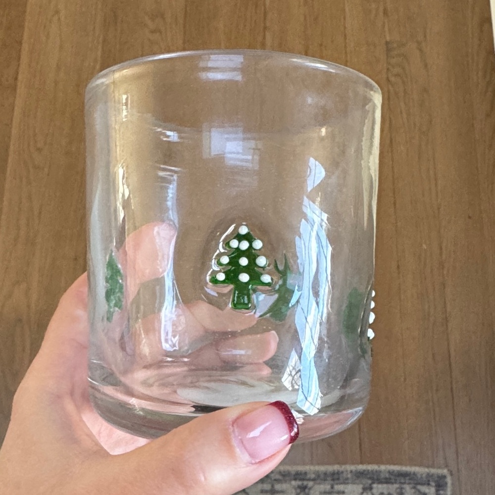Green Tree Glass Tumbler